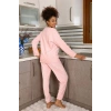 Kadın Kadife Pijama Takım Pembe