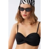 Kadın Straplez Siyah Bikini Takımı