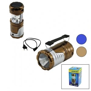 2ın1 1w+12led Solar - Fiş Şarjlı Löküs Model Kamp Lamba Fener-powerbankplastik Tutma Kulp
