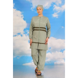 Kadın Tam Tesettür Mayo Su Yeşili