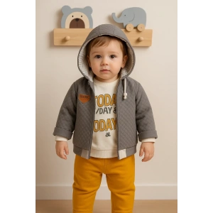 Lenaca Erkek Bebek Today Baskılı Yağmurluk 3lü Takım