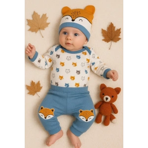 Lenaca Little Fox Desenli 3lü % 100 Pamuklu Erkek Takım