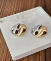Gold Silver Yinyang Küpe