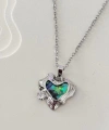 Hologram Kalp Kolye Silver