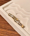 İnce Taşlı Mini Halka Gold Küpe