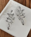 Silver Geometrik Küpe