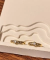 Gold İnce Mini Taş Küpe