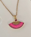 Pembe Yelpaze Kolye