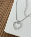 Kalp Silver Taşlı Kolye