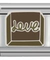 Love Kahverengi - 289 - İtalyan Bileklik Charmı