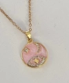 Pembe Tarot Plaka Kolye