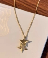 İkili Yıldız Gold Kolye