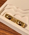 Gold Mini Bombeli Halka Küpe