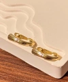 Gold Mini Çizgili Küpe