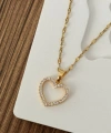 Kalp Gold Taşlı Kolye
