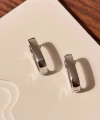 Silver Dikdörtgen Küpe