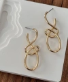 Geometrik Zarif Gold Küpe