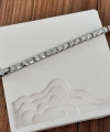 Kare Sıralı Taşlı Silver Bileklik