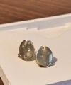 Oval Taşlı Küpe
