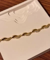 Damla Taşlı Gold Bileklik
