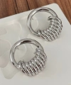 Geniş Model Küpe Silver
