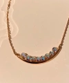 Rose Gold Beyaz Taşlı Kolye