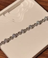 Silver Yuvarlak Taşlı Bileklik