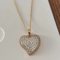 Kalp Kolye Taşlı