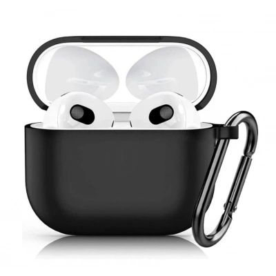 Airpods 3. Nesil Uyumlu Siyah Kılıf