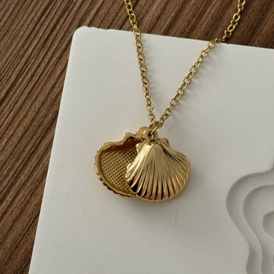 Deniz Kabuğu Açılan Kolye