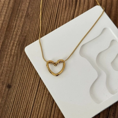 Kalp Gold Minimal Kolye