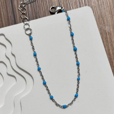 Mavi Detay Zincir Bileklik