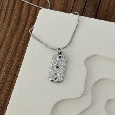 Tarot Dikdörtgen Plaka Kolye