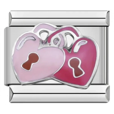 Kilitler Kalp Pembe - 11 - İtalyan Charm