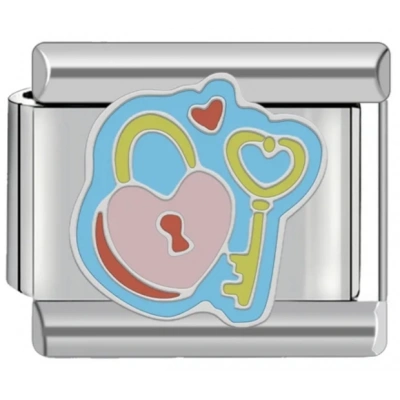 Kalp Kilidi - 295 - İtalyan Bileklik Charmı