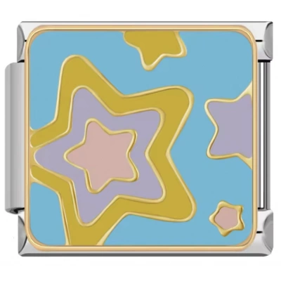 Renkli Yıldızlar - 439 - İtalyan Bileklik Charmı