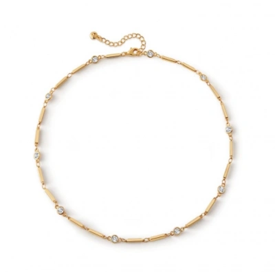 Şeffaf Yuvarlak Taşlı Kolye - Özel Seri