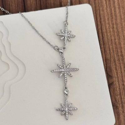 Kutup Yıldızı Y Kolye Silver