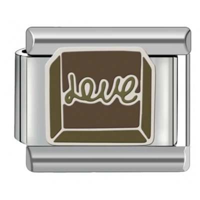 Love Kahverengi - 289 - İtalyan Bileklik Charmı