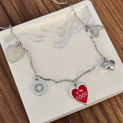 Charmlı Kolye Silver