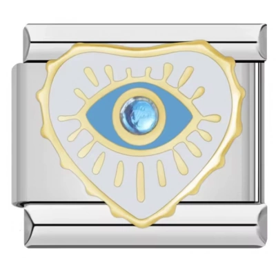 Kalpli Göz - 440 - İtalyan Bileklik Charmı