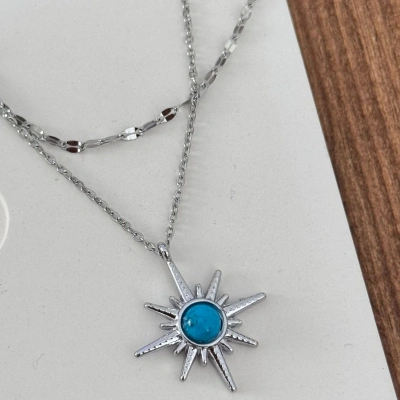 Kutup Yıldızlı İkili Kolye