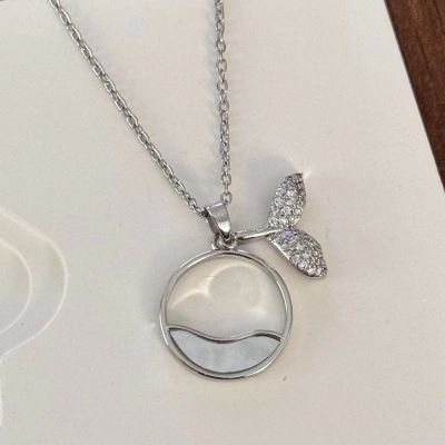 Zarif Kolye Taşlı Silver