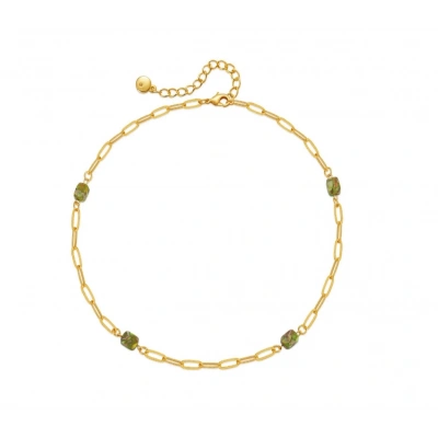 Yeşil Küp Taşlı Kolye - Özel Seri