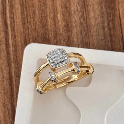 Kare Taşlı Yüzük - Ayarlanabilir