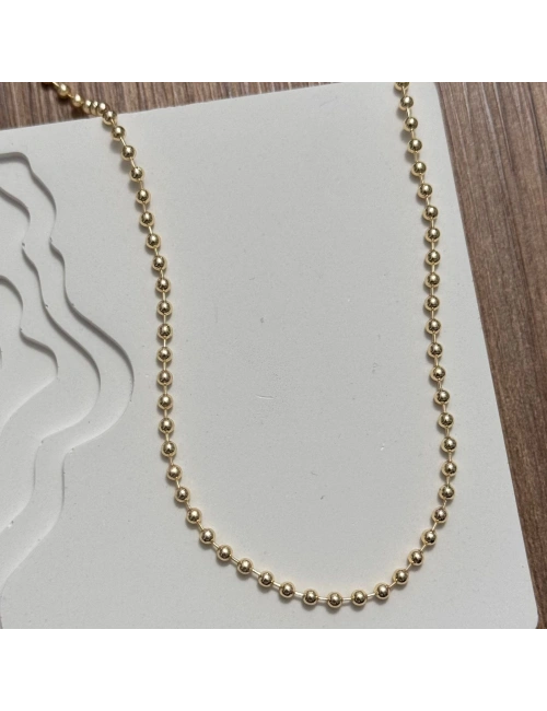 Boncuk Zincir Kolye Basic Gold