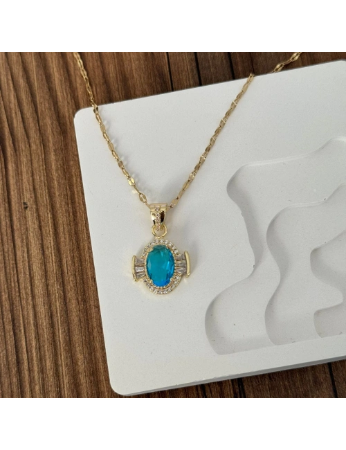 Mavi Taşlı Kolye