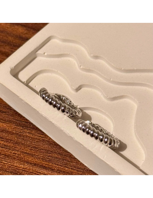 Silver Mini Burgu Halka Küpe