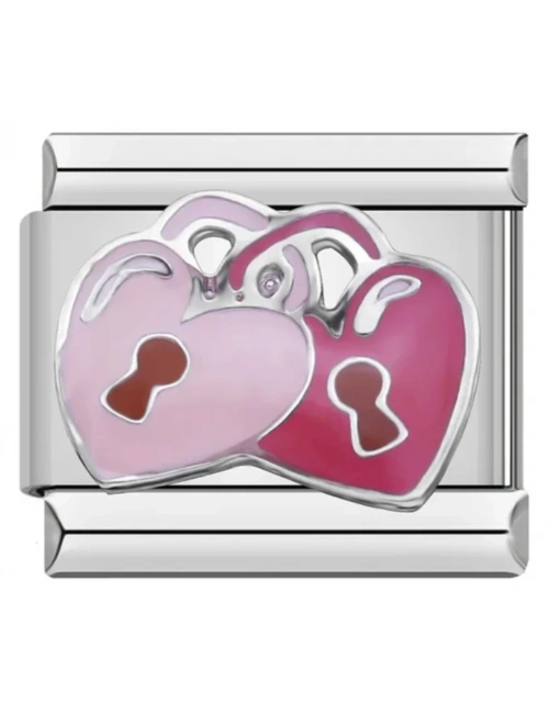 Kilitler Kalp Pembe - 11 - İtalyan Charm
