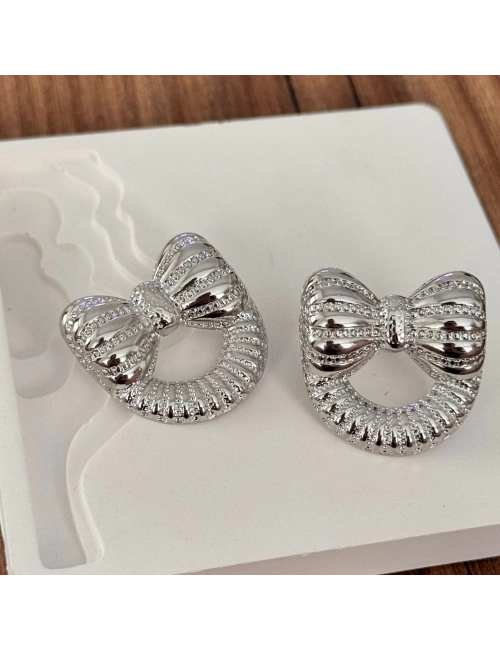 Kurdele Küpe Silver